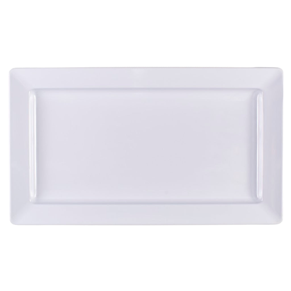White Melamine Platter 22"x13"