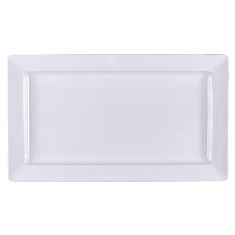 White Melamine Platter 22"x13"