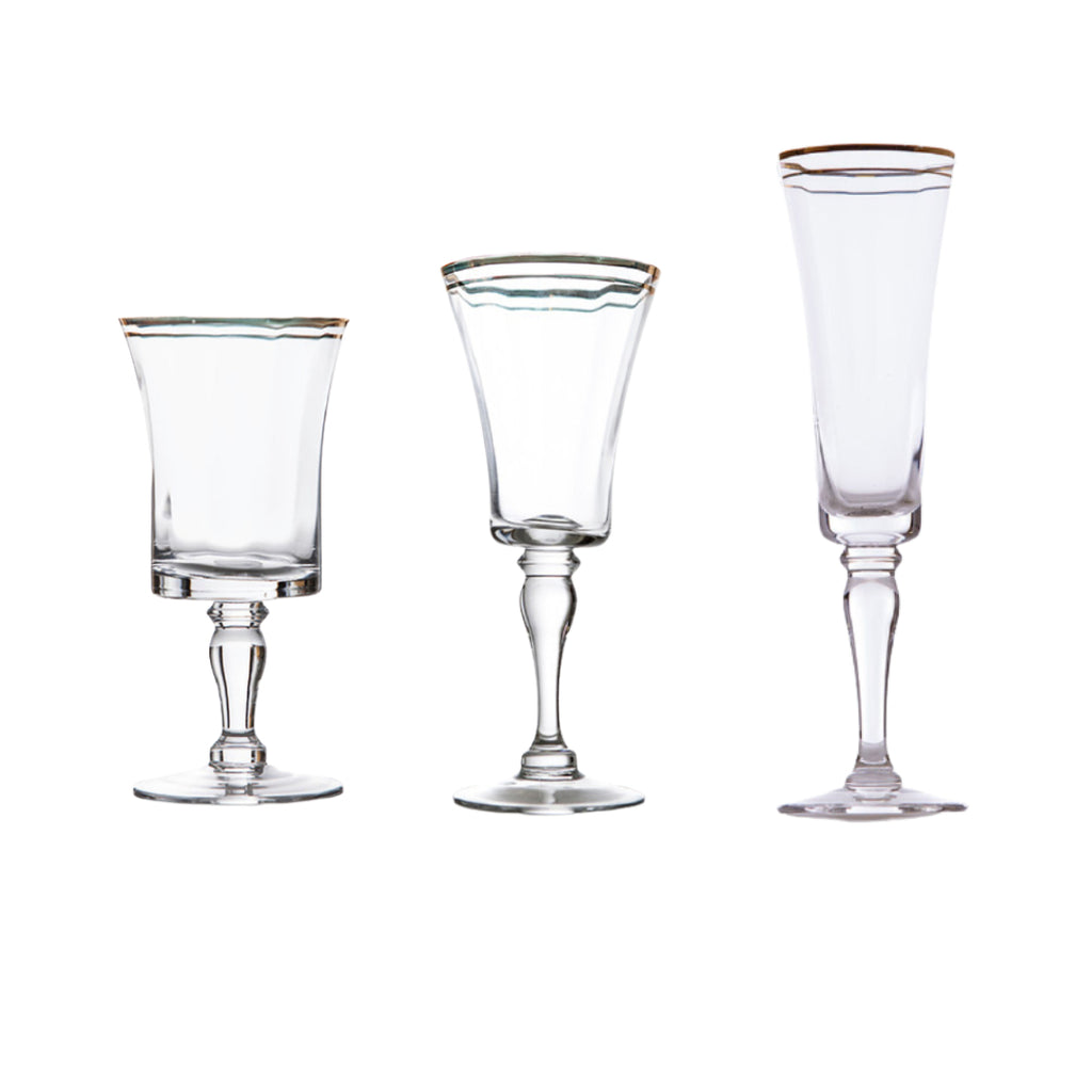 Gold Rim Glass Collection