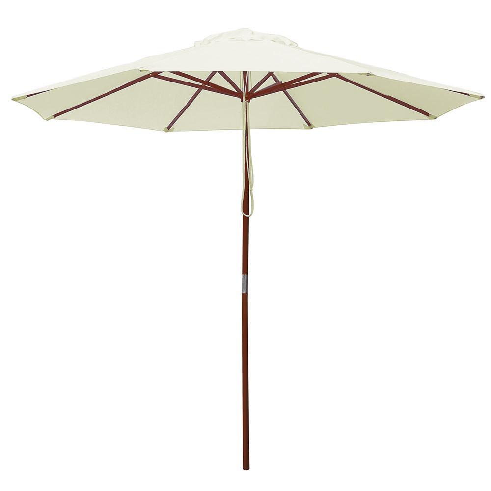 Ivory Market Umbrella w/ Base