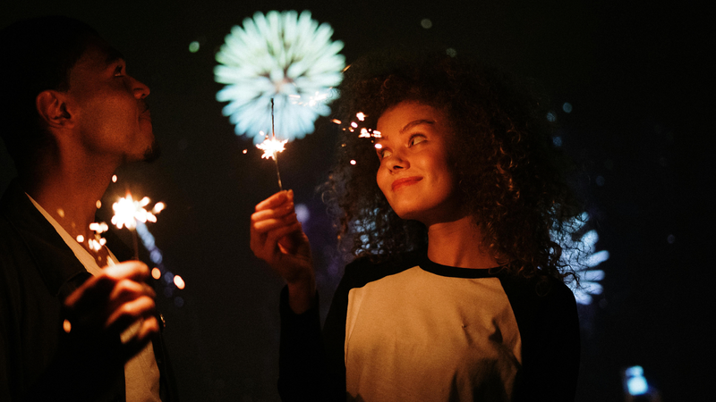 4th Of July Sparklers And Fireworks