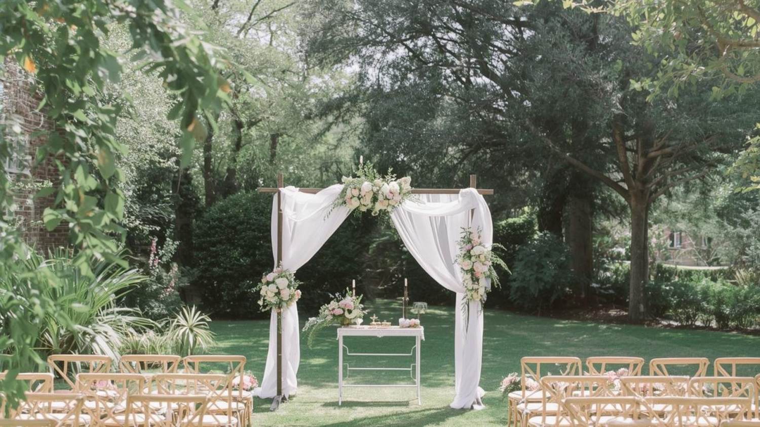 Minimalist Outdoor Wedding Setup
