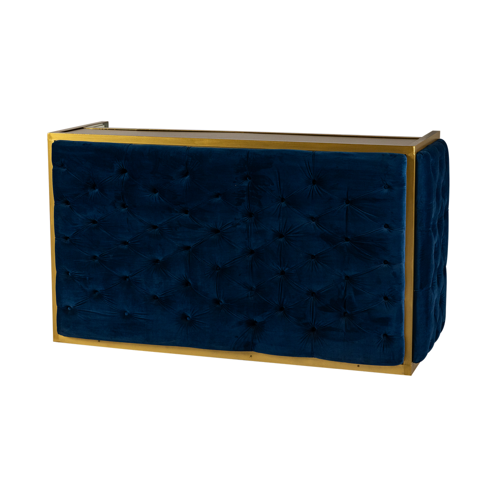Blue Velvet Tufted Bar