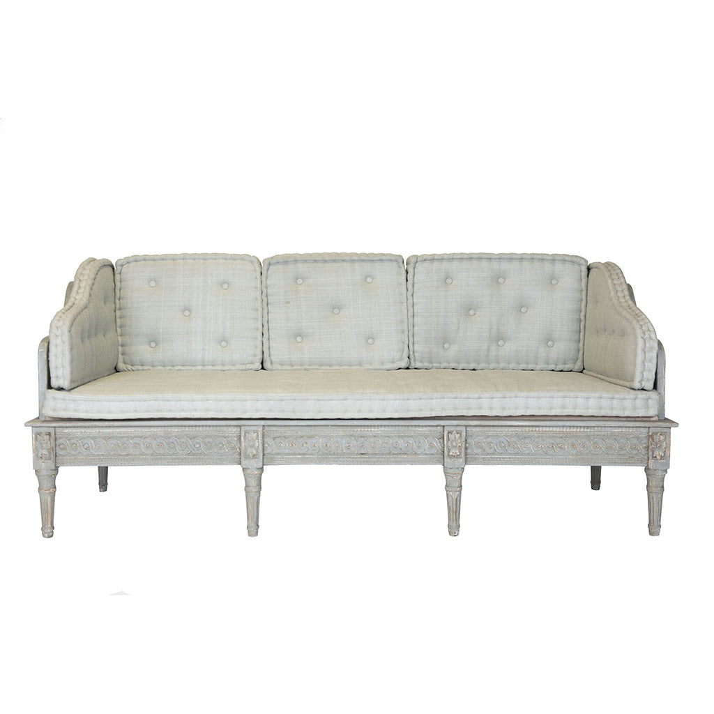 Babette Fern Linen Tufted Sofa