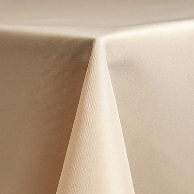 Beige Solid Polyester Linen