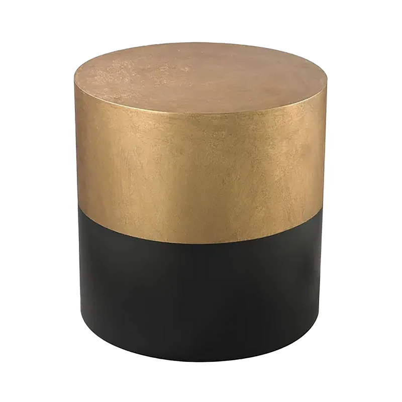 Black and Gold Drum Table
