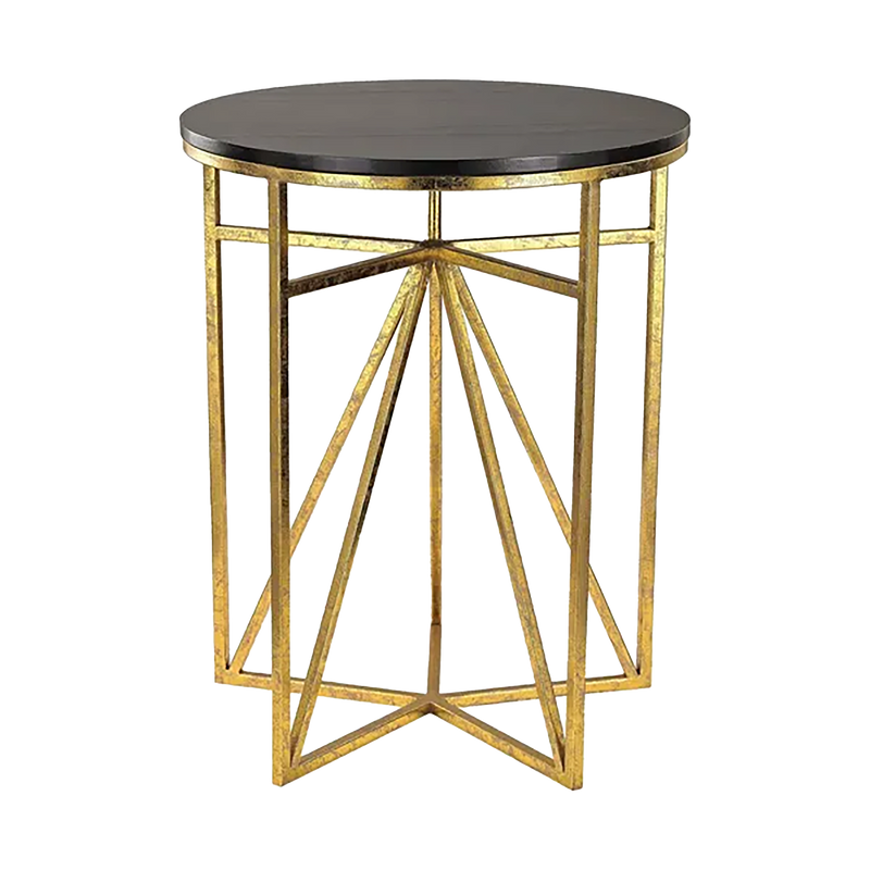 Black and Gold Side Table