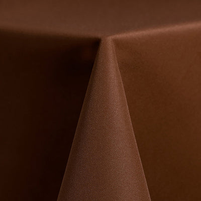 Brown Solid Polyester Linen