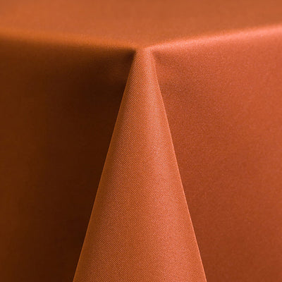 Burnt Orange Solid Polyester Linen