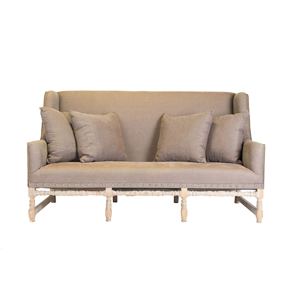 Charleston Chocolate High Back Sofa