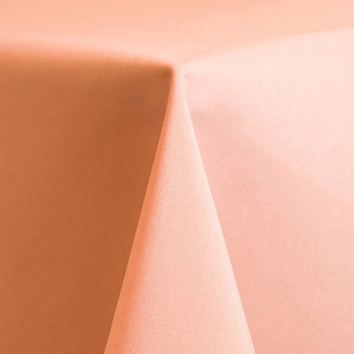 Coral Solid Polyester Linen