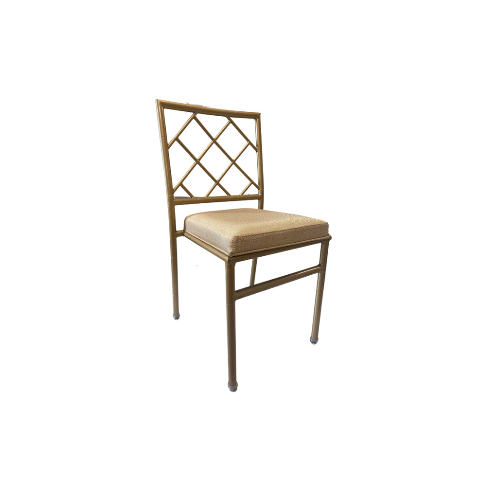 Diamond Back Gold Dining Chair