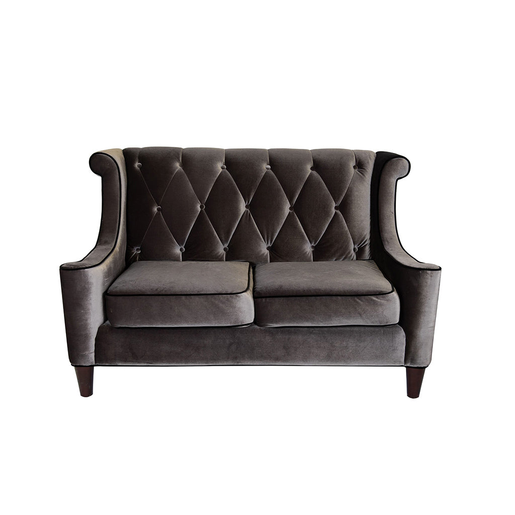 Emerson Grey Suede Loveseat