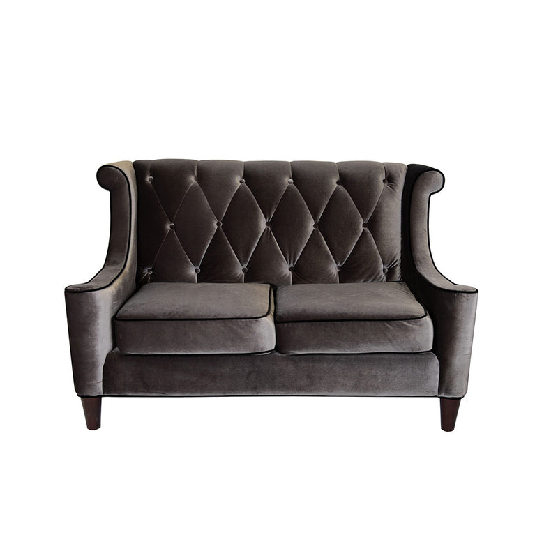 Emerson Grey Suede Loveseat