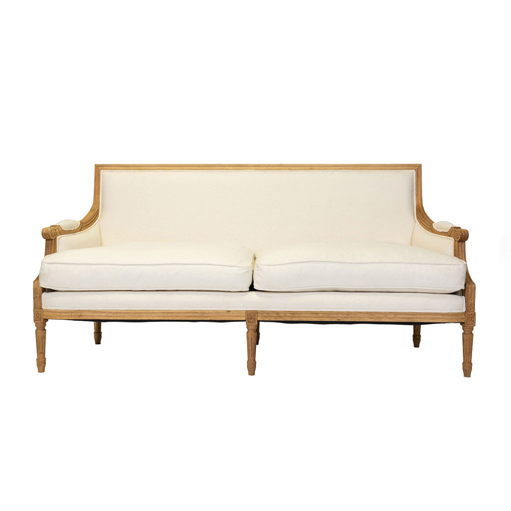 Josephine Cream Linen Settee