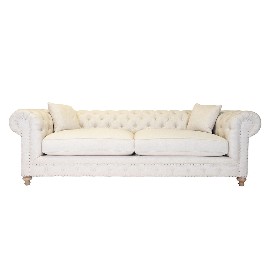 Langley Tufted Linen Sofa