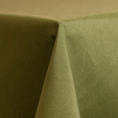 Light Olive Green Solid Polyester Linen