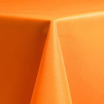Neon Tangerine Orange Solid Polyester Linen