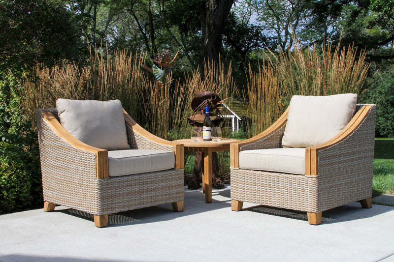 Newport Teak and Wicker Chair