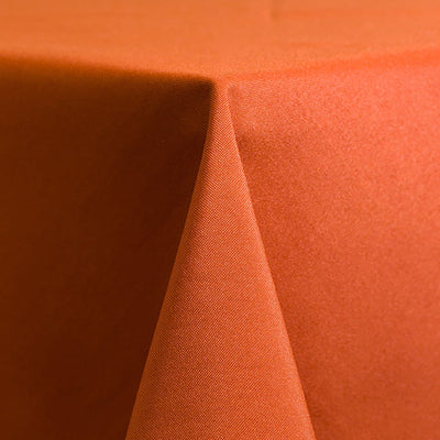 Orange Solid Polyester Linen