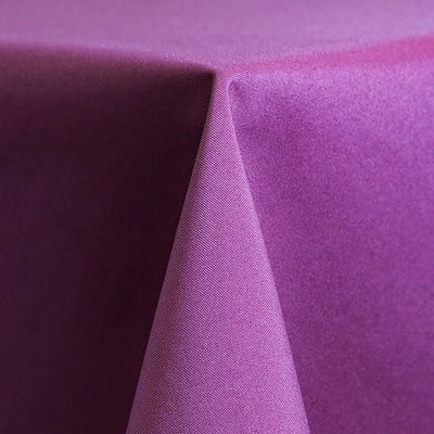Plum Purple Solid Polyester Linen