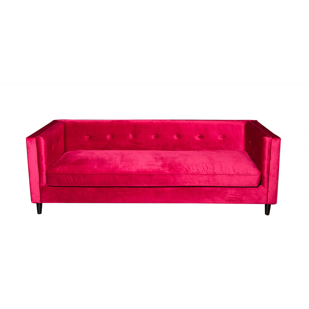 Reddington Cranberry Velvet Sofa