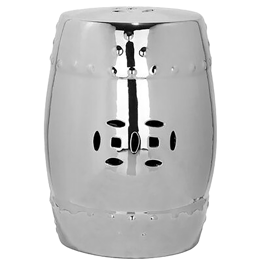 Silver Garden Stool