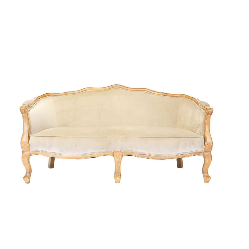 Virginia Taupe Velvet Settee