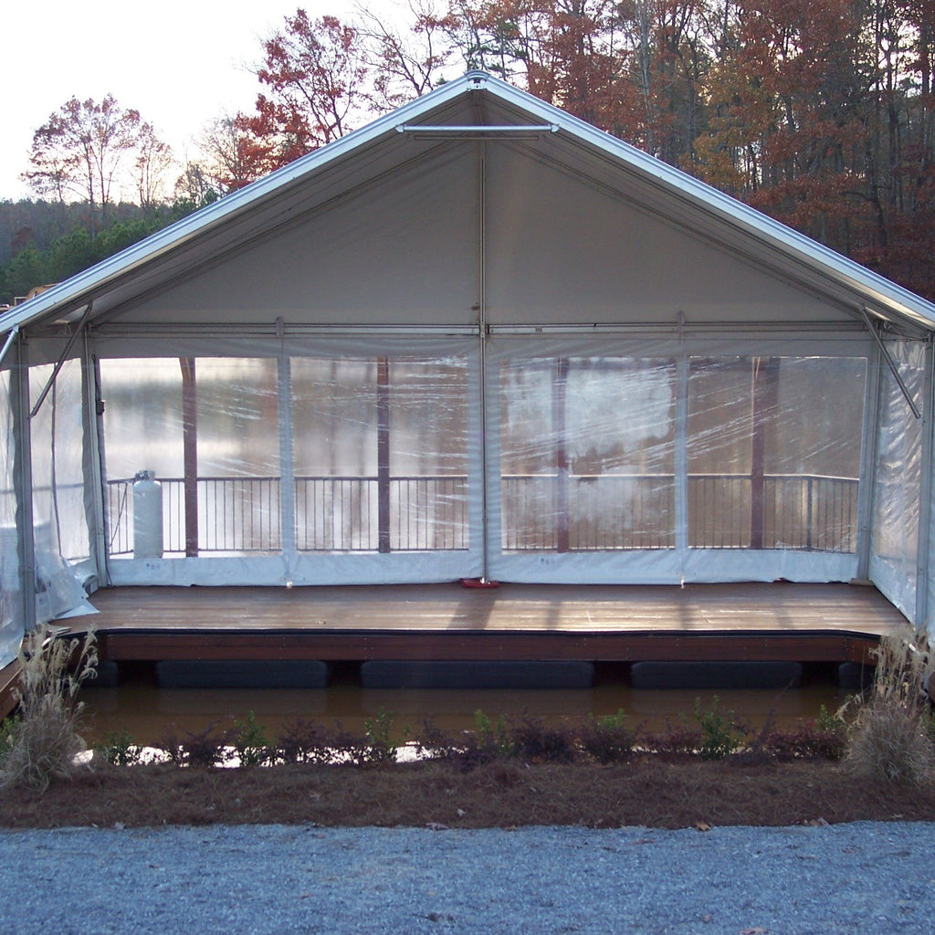 Frame Tent with Open Gable End