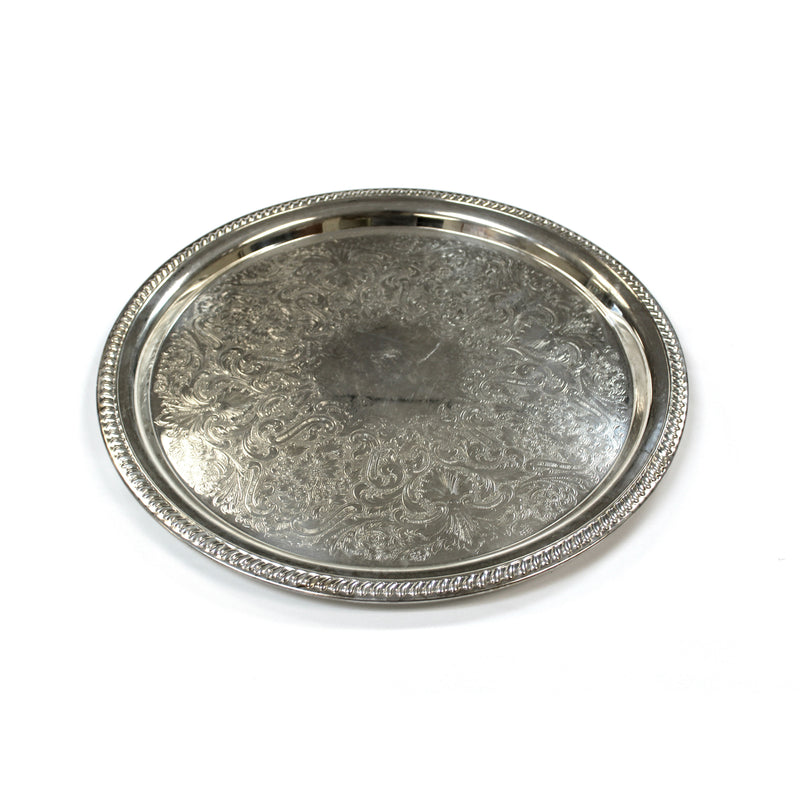 Silver Round Tray 17"