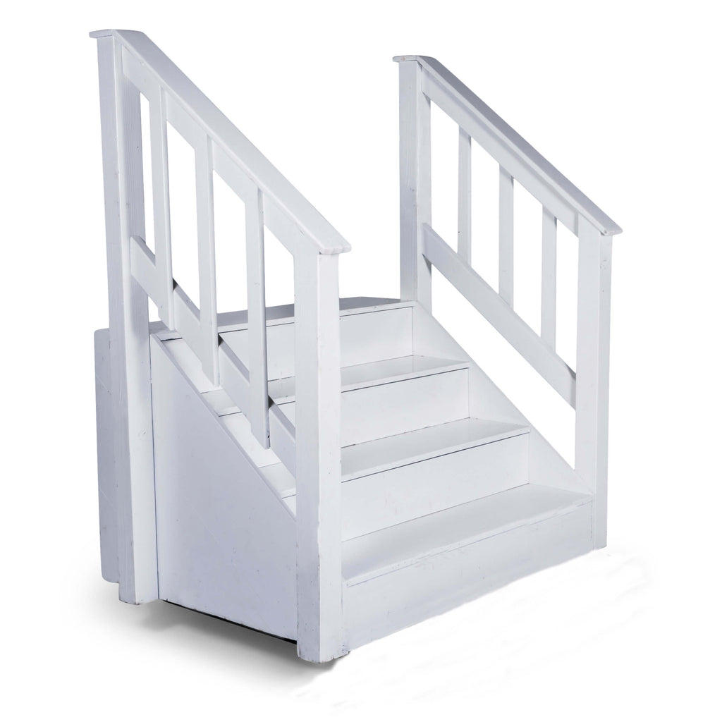 White Wood Stage Stairs