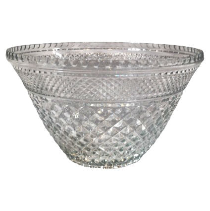 Crystal Cut Punch Bowl