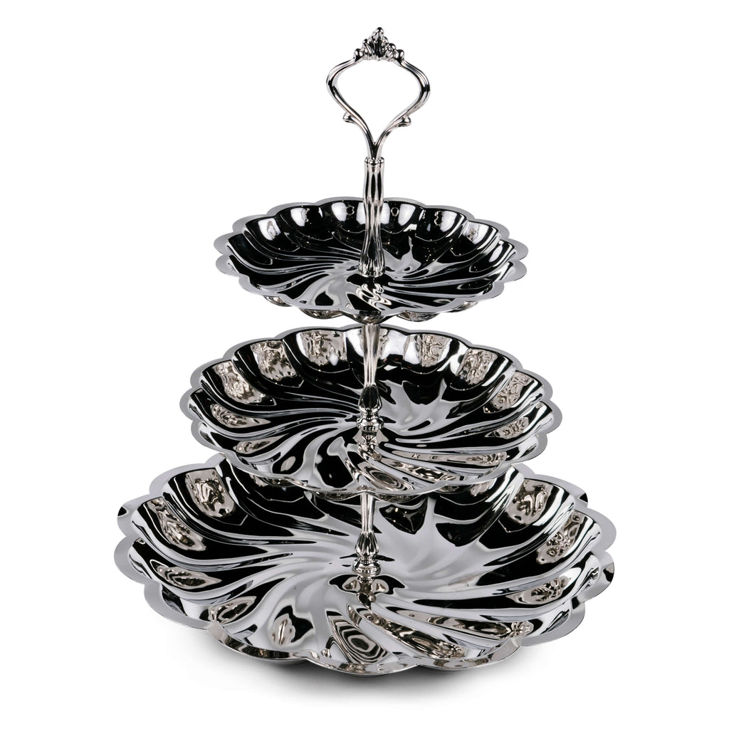 Silver Scalloped Tier Server