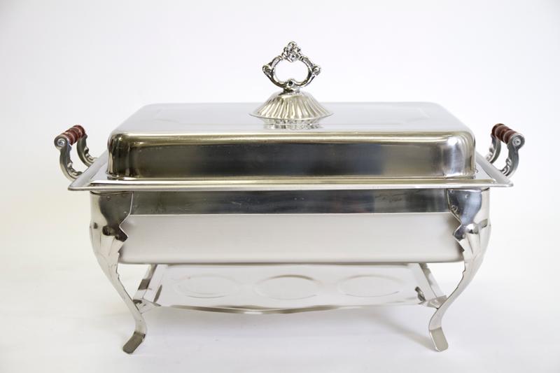 Chafing Dish: Stainless Rectangle 8 Quarts