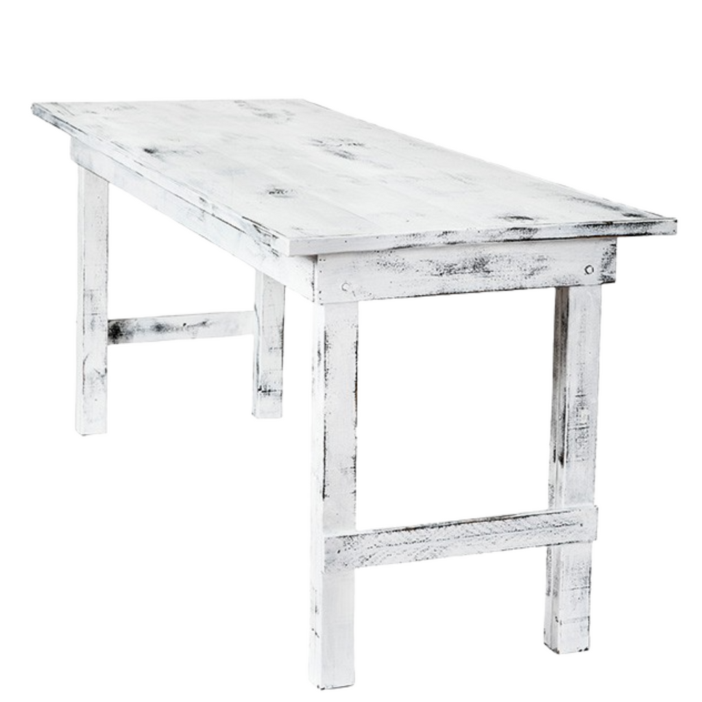 Antique White Farm Pub Table