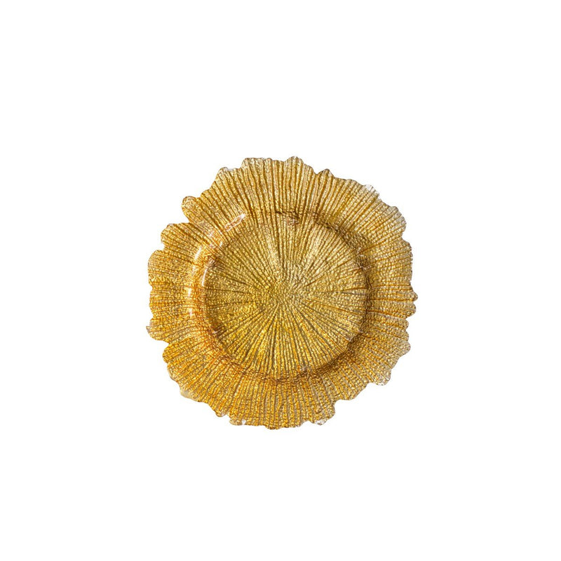 Gold Starburst Glass Charger