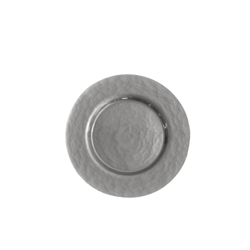 Hammered Silver Glass Charger
