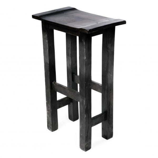 Bar Stool: Backless Fruitwood