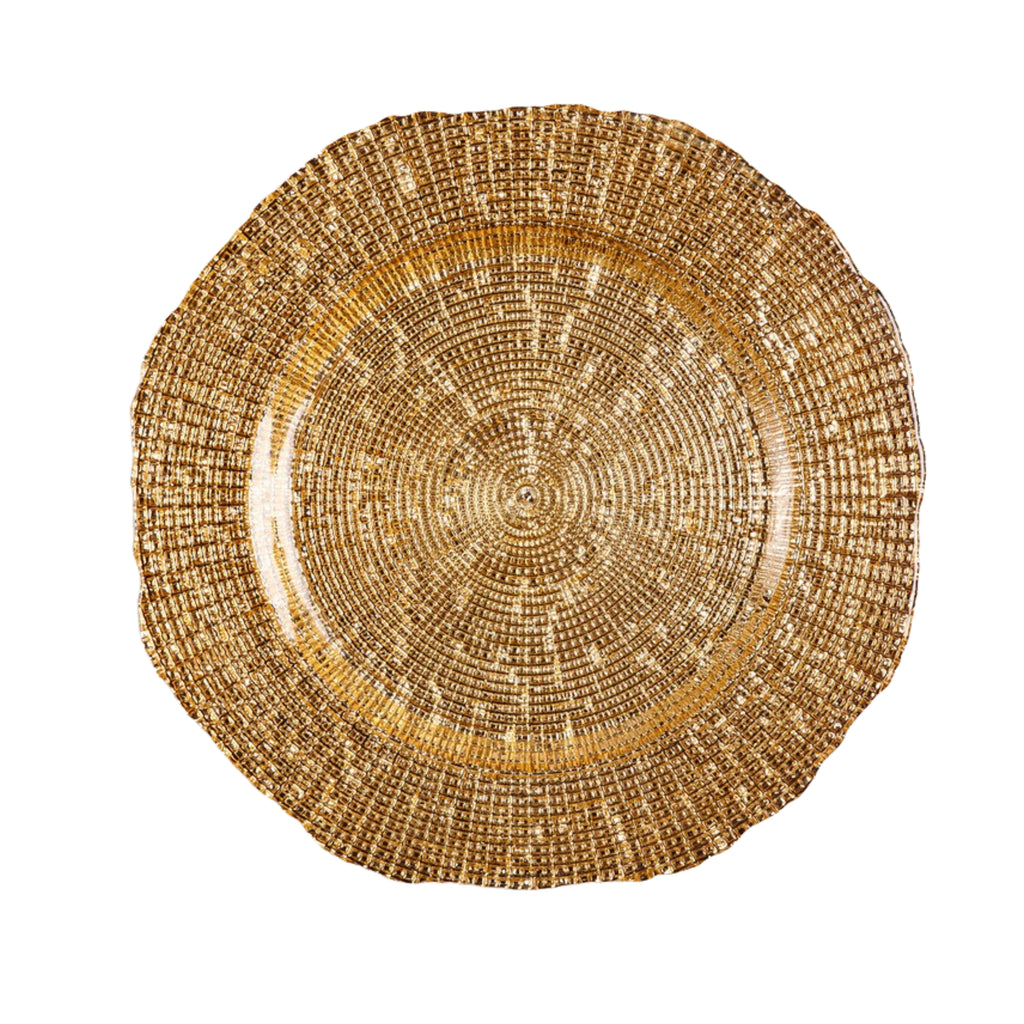 Gold Mosaico Glass Charger