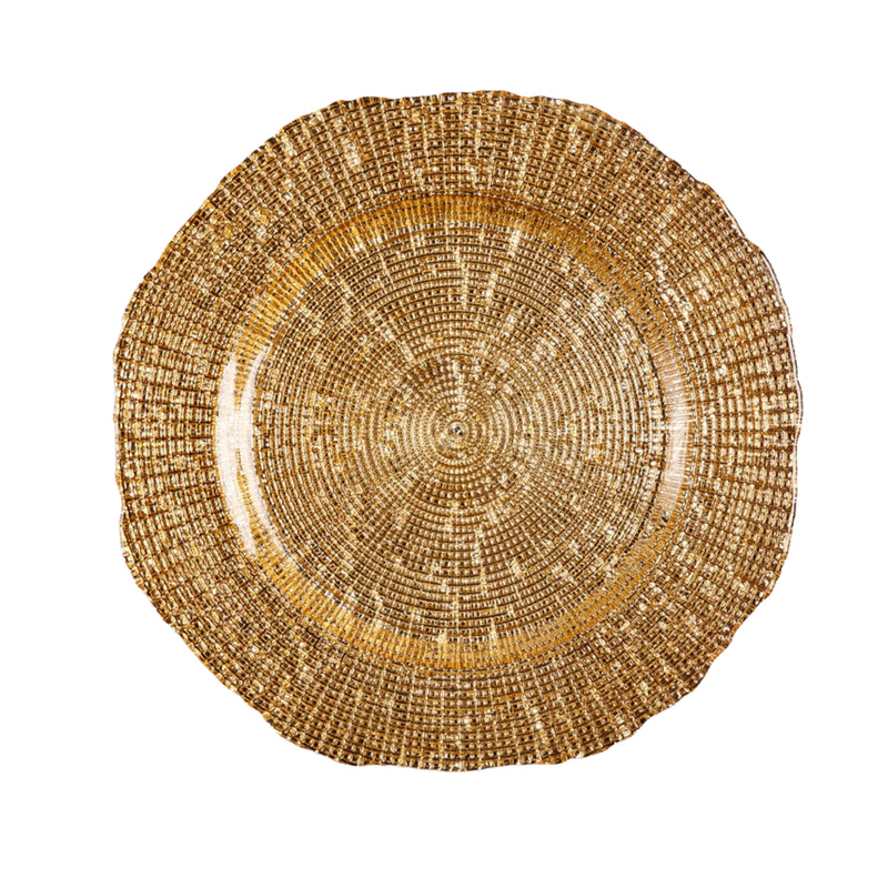 Gold Mosaico Glass Charger