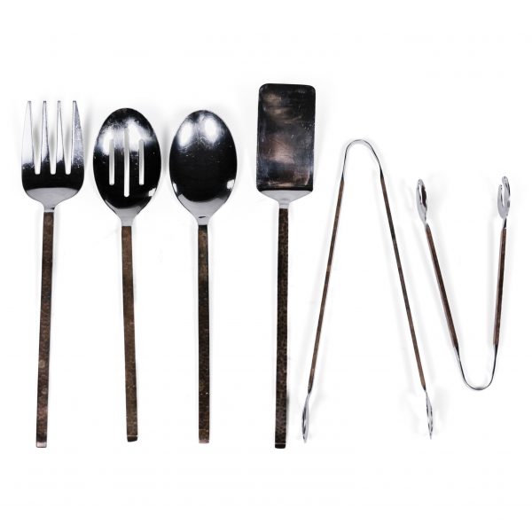 Serving Utensil Set: Hammered Copper