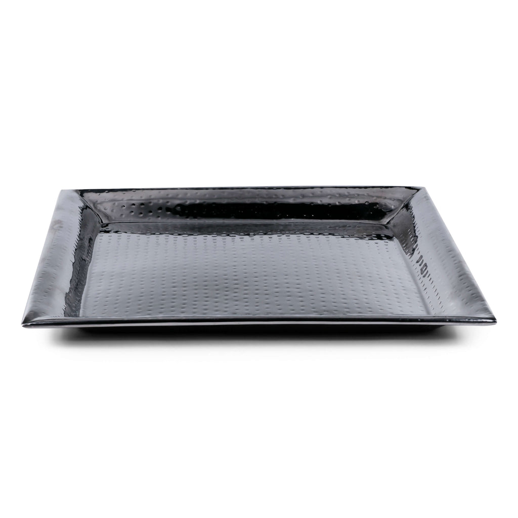 Square Hammered Stainless Tray