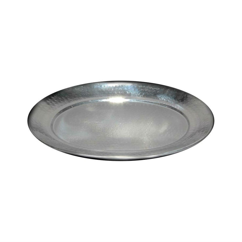 Oval Hammered Stainless Tray