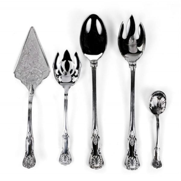 Serving Utensil Set: Kings Silver