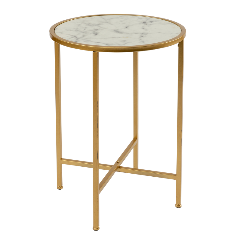 Marble and Gold Side Table