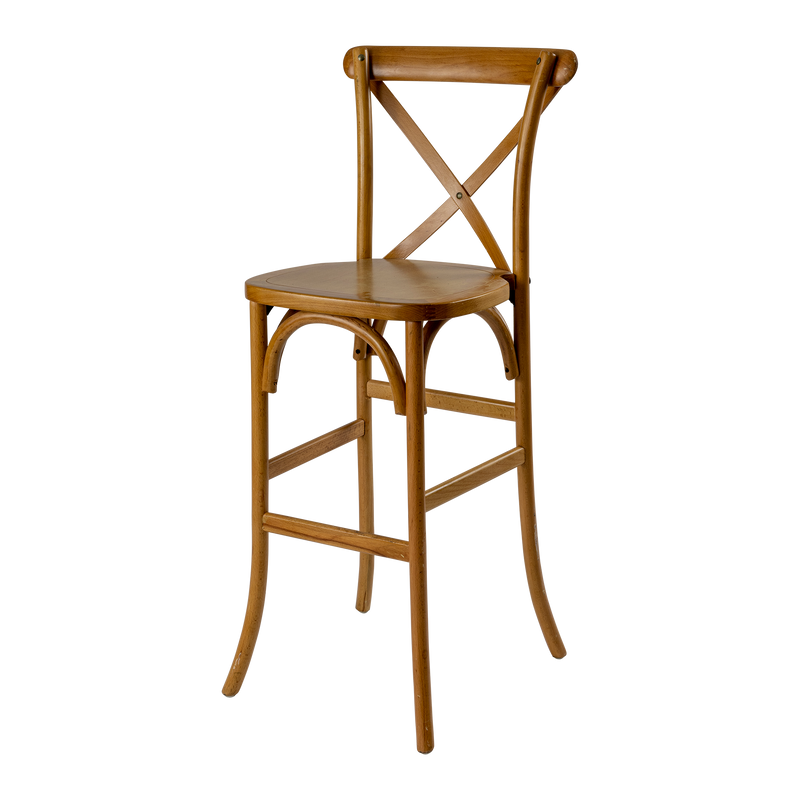 Bar Stool: Natural X-Back