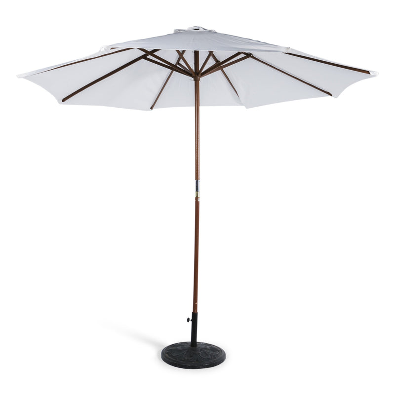 White Market Umbrella w/ Base