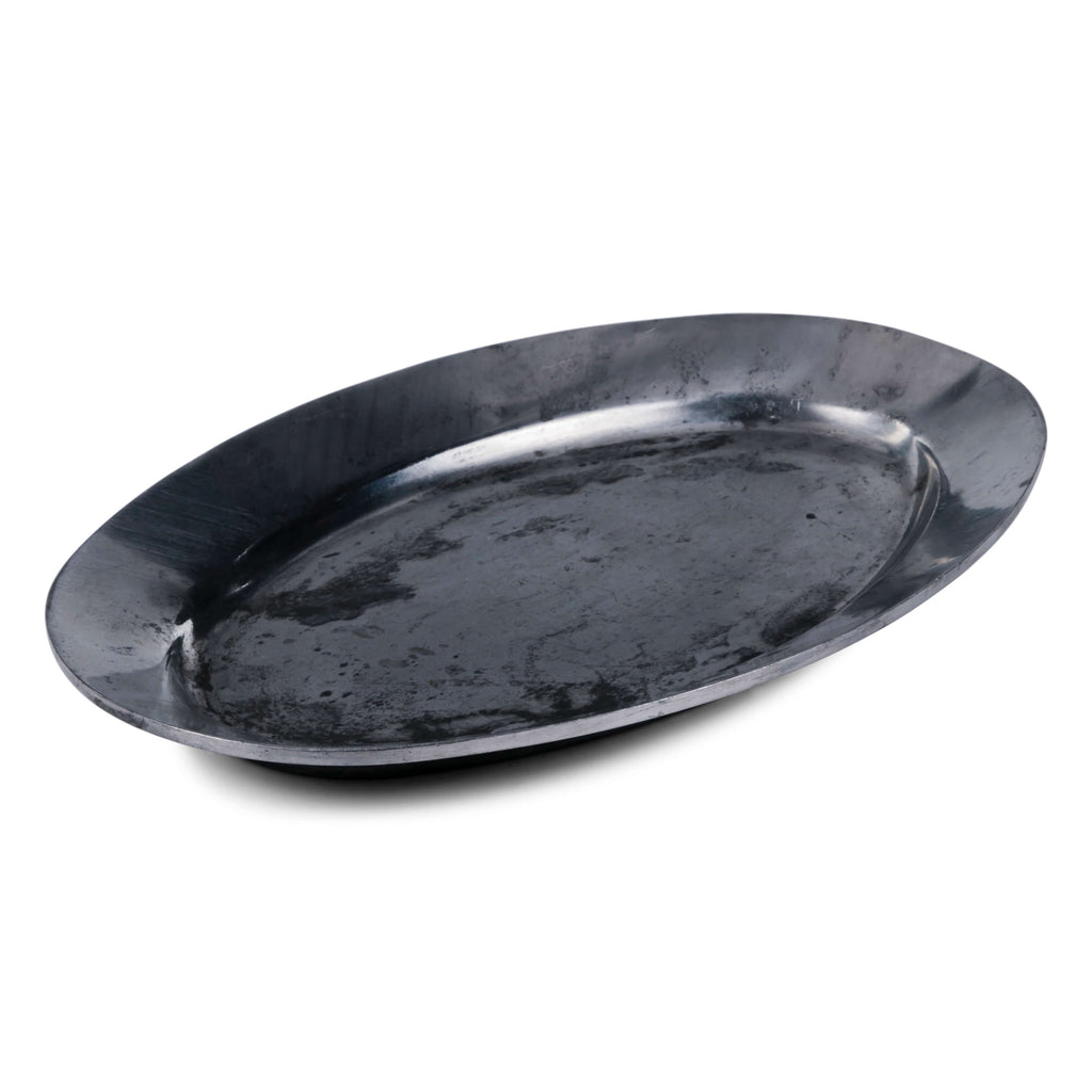 21"x13" Oval Pewter Tray