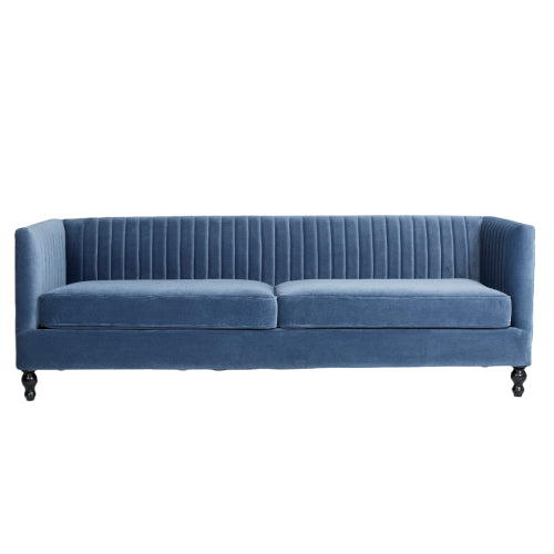 Blue Velvet Century Sofa