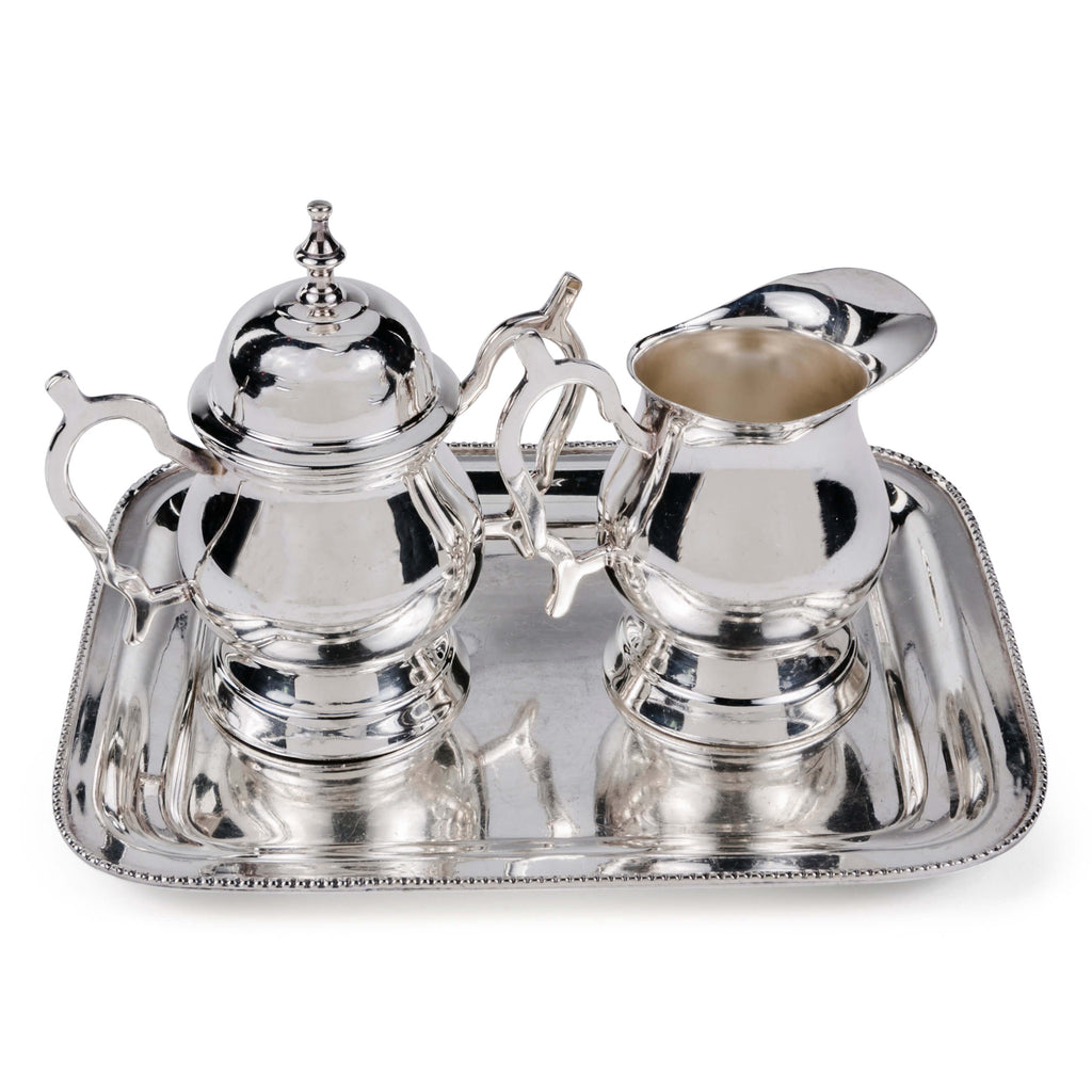 Traditional Silver Cream and Sugar Set